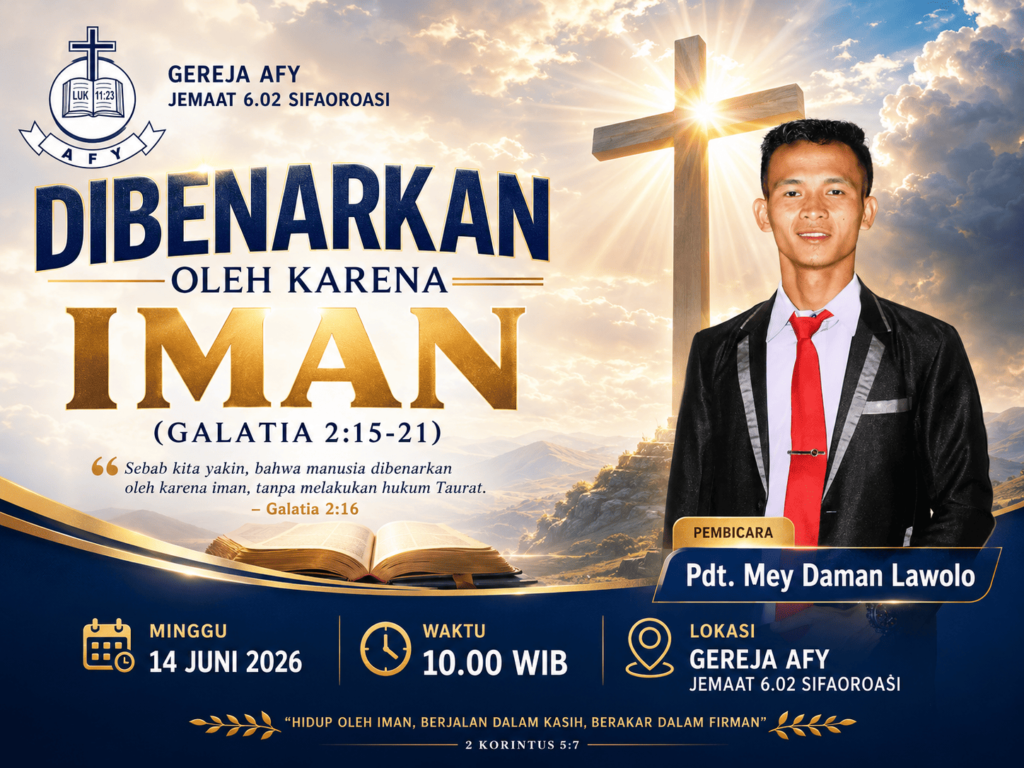 MU’ATULÖ’Ö BÖRÖ WAMATI (Galatia 2:15-21)