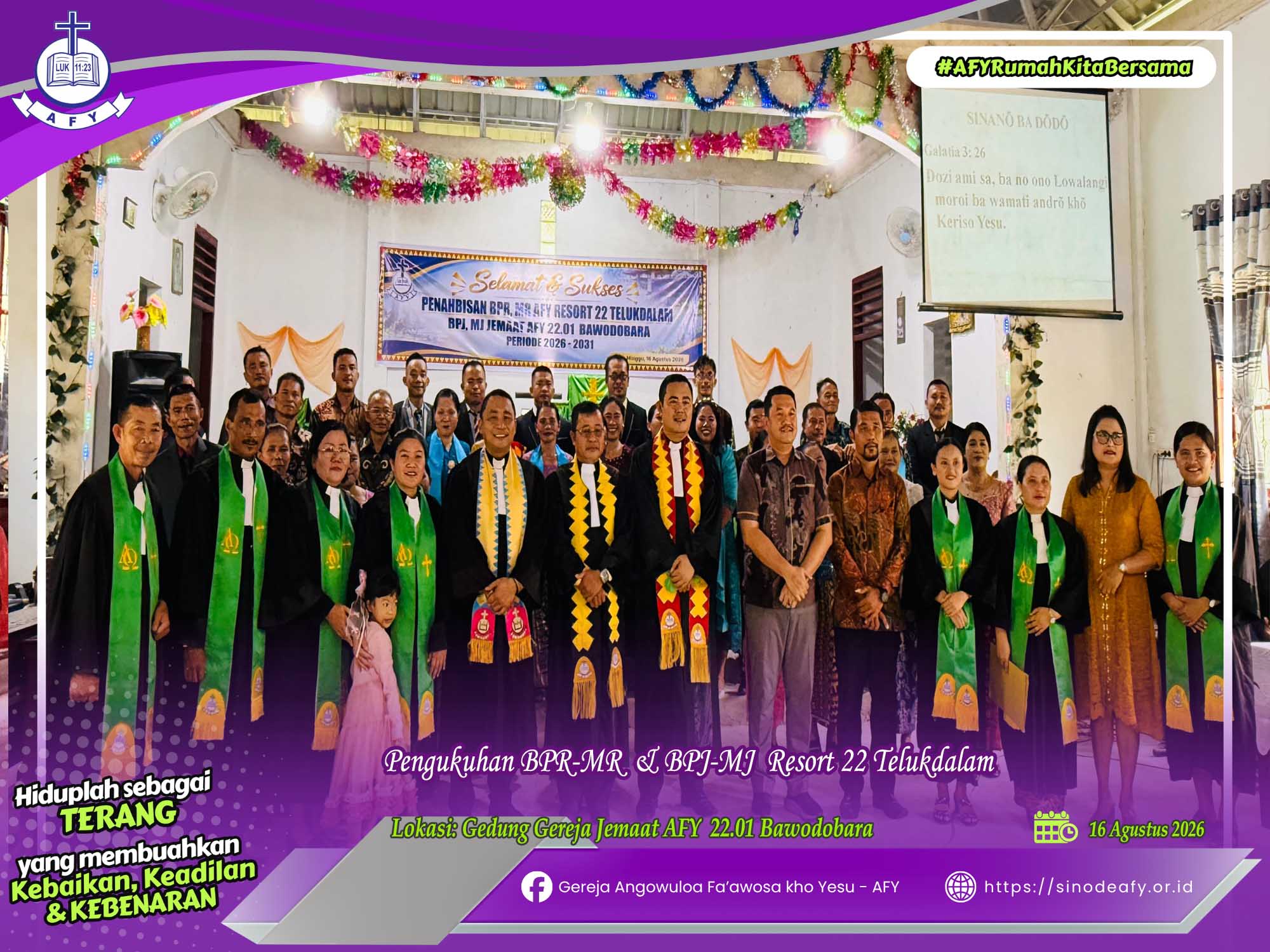 Pengukuhan BPR-MR & BPJ-MJ Resort 22 Telukdalam, BPS Tekankan Kesetiaan Melayani