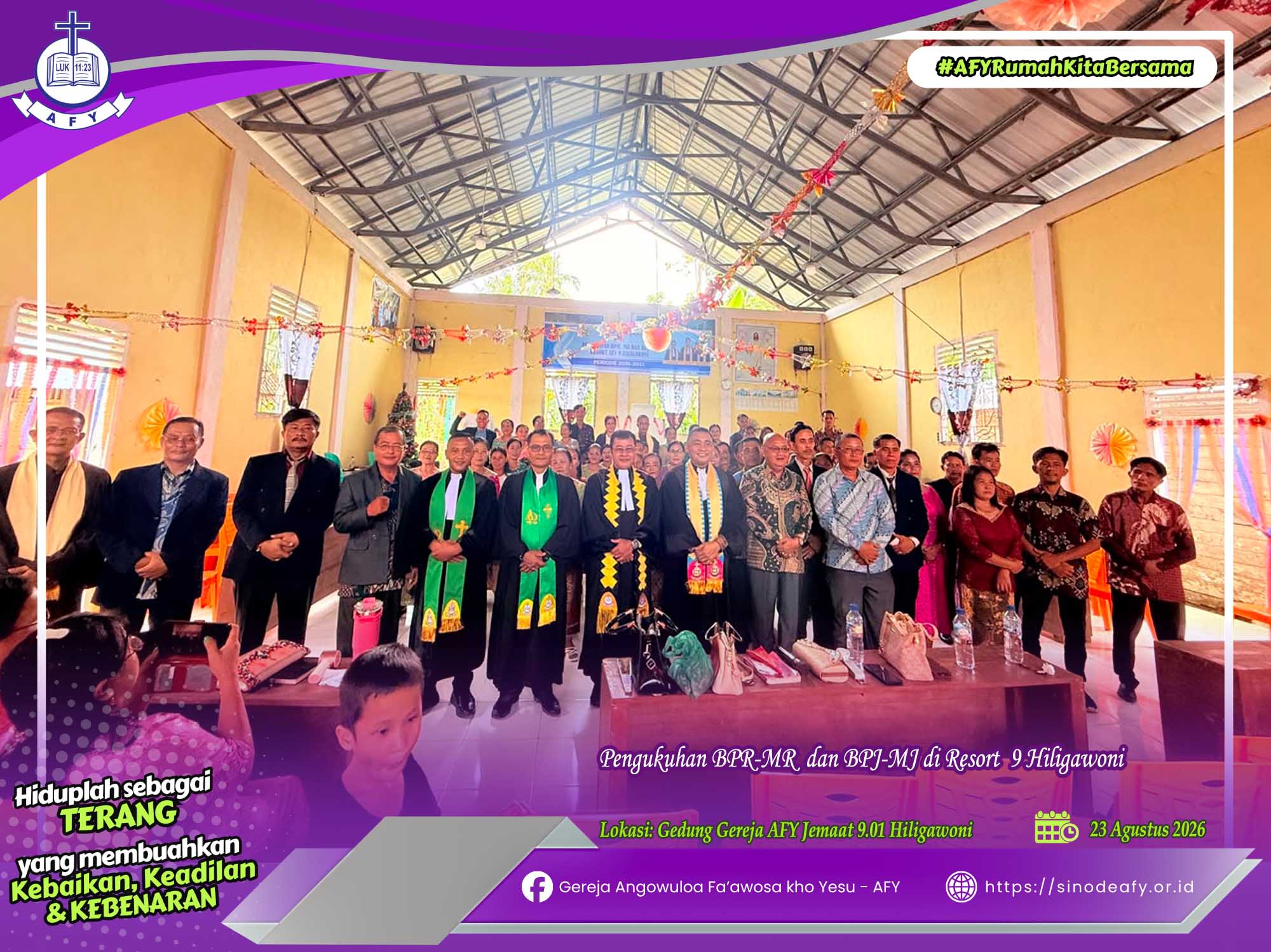 BPS AFY Kukuhkan BPR-MR dan BPJ-MJ di Resort 9: Melayanilah dengan Benar, Kita adalah Utusan Kristus
