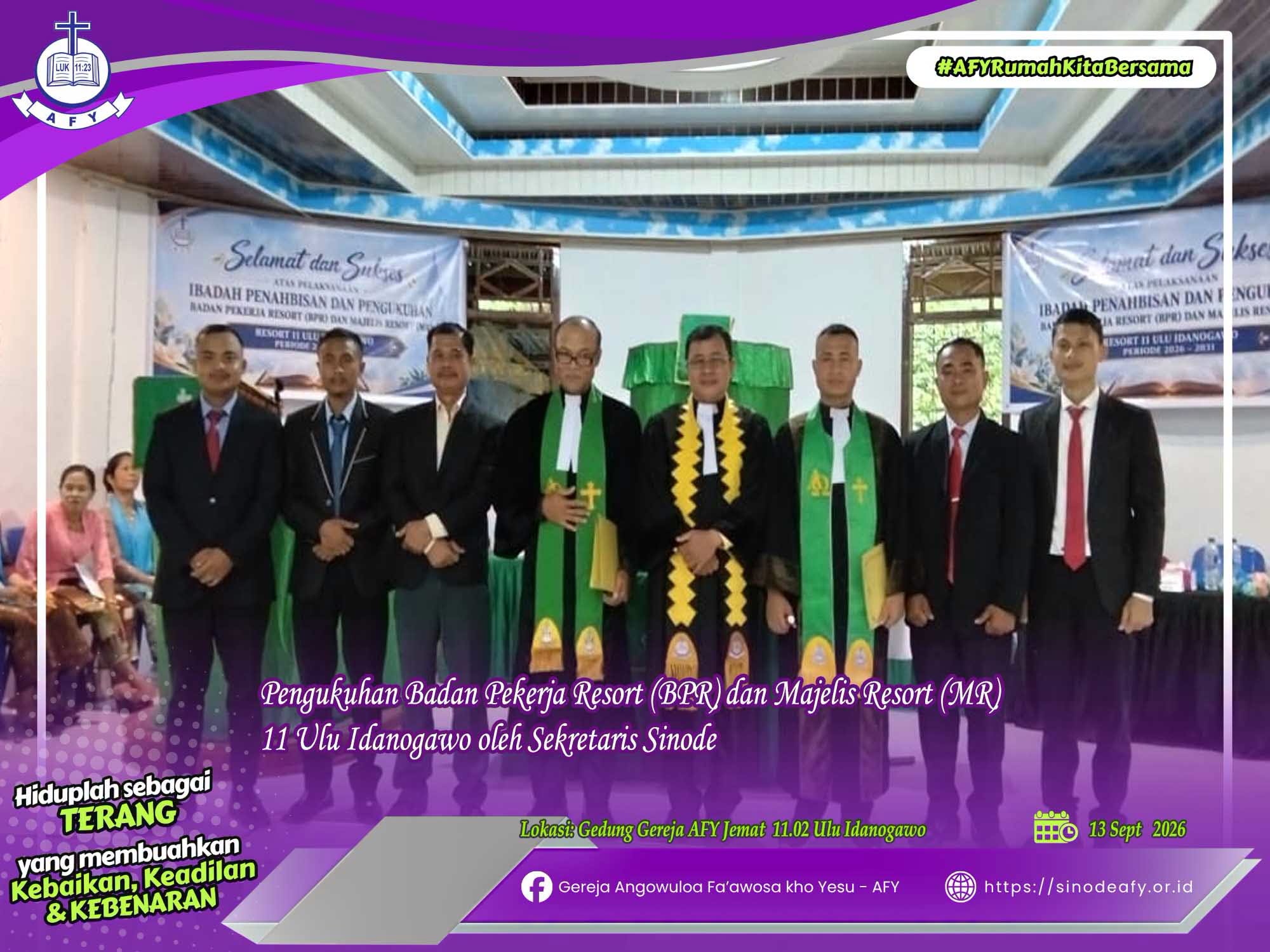 BPR & MR 11 ULU IDANOGAWO, BPS: Teguhkan Panggilanmu dengan Menyerahkan diri pada pimpinan Tuhan