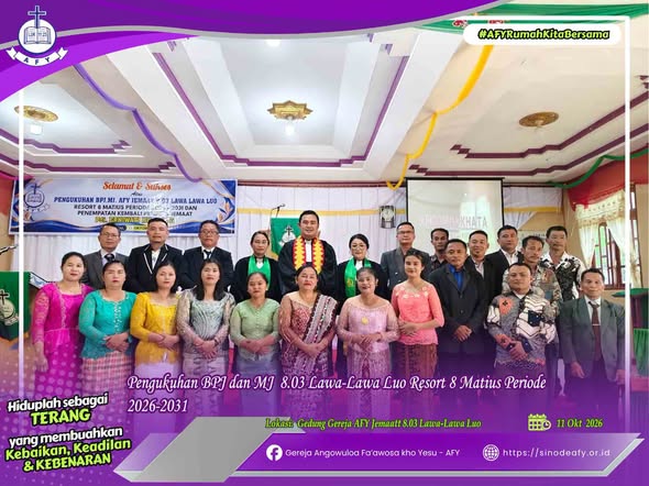 Penahbisan Badan Pekerja Jemaat (BPJ) dan Majelis Jemaat (MJ) 8.03 Lawa-Lawa Luo Resort 8 Matius Periode 2026-2031
